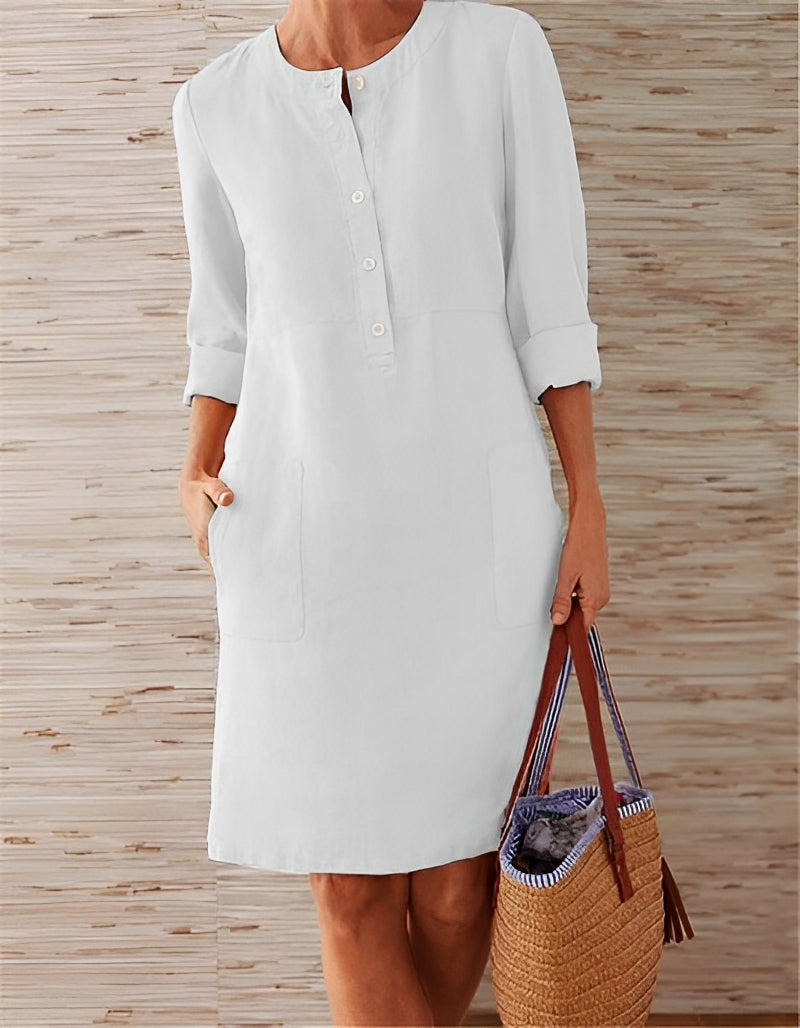 Blaire - Abito in lino elegante e morbido da donna