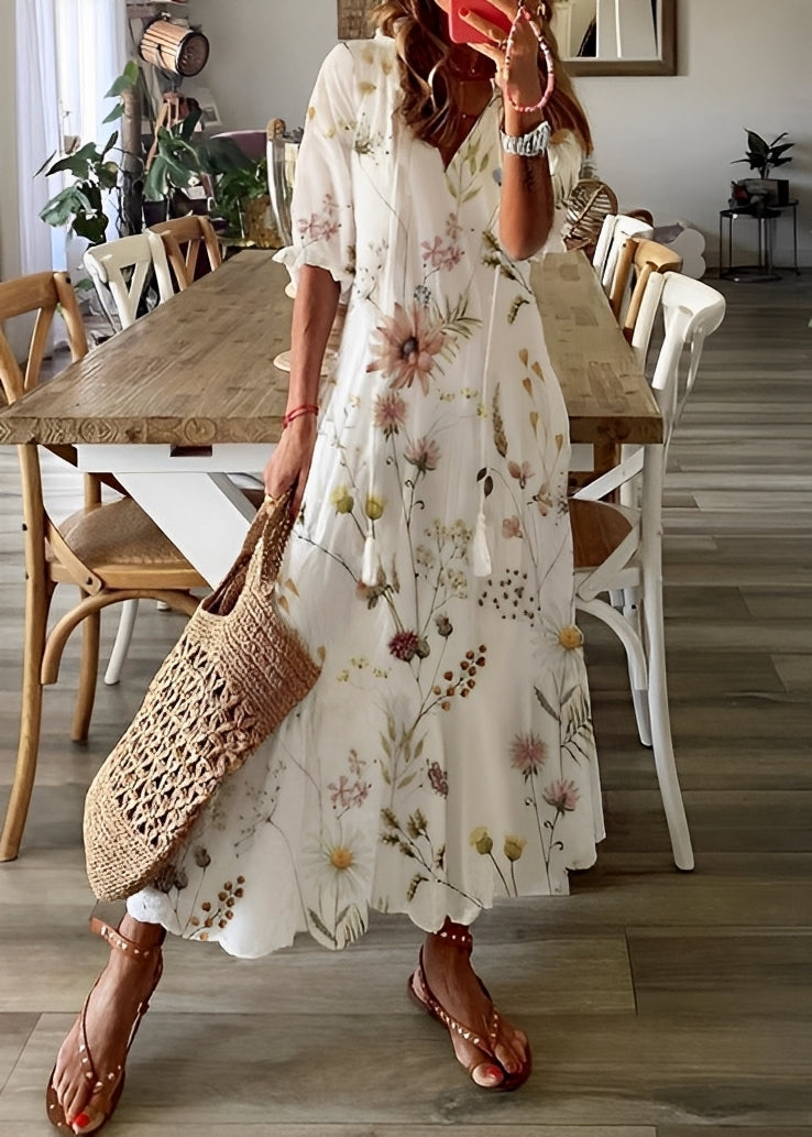 Georgina - Abito a linea con motivo floreale per donne