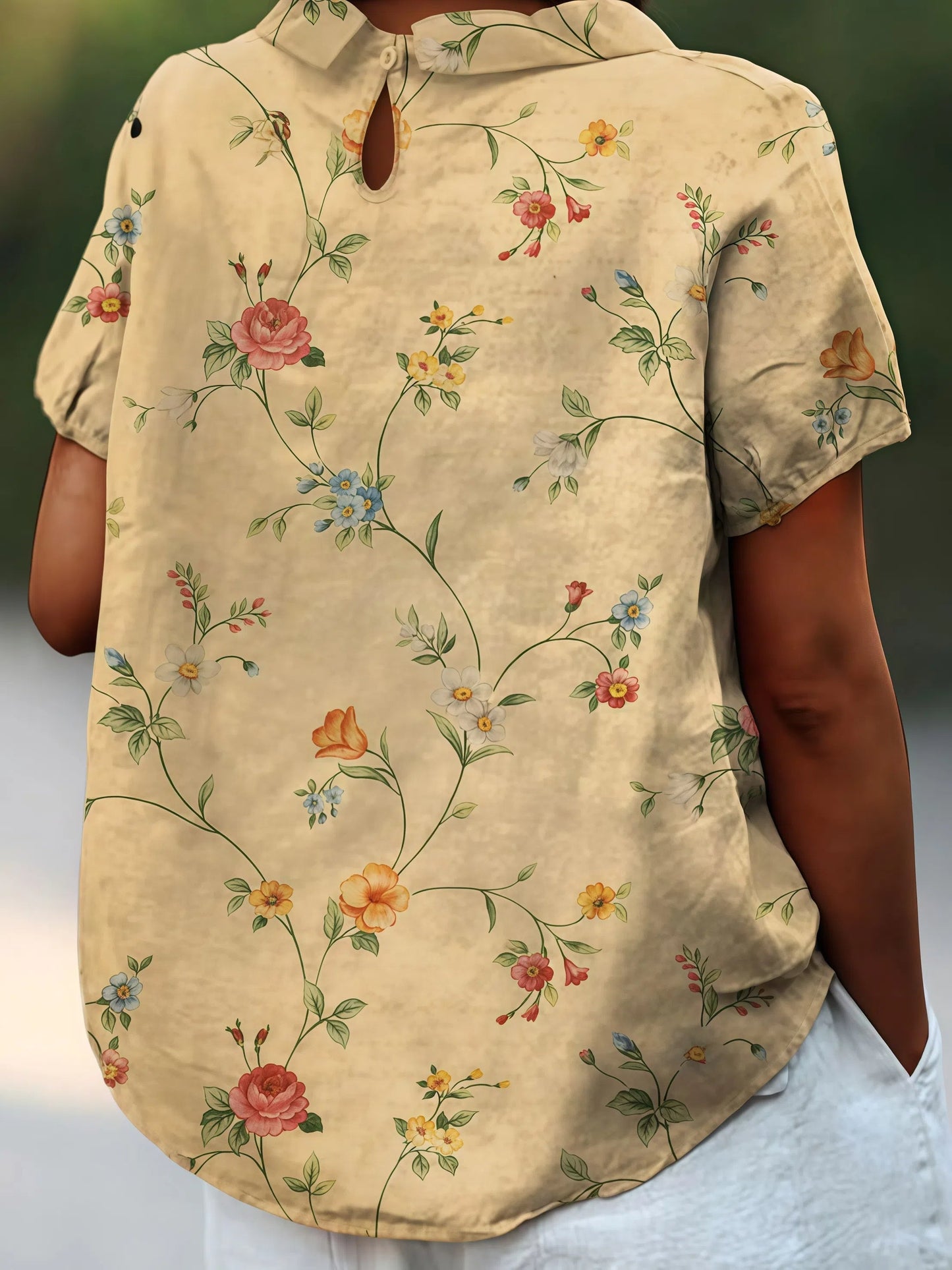 Alejandra - Camicia casual con motivo floreale