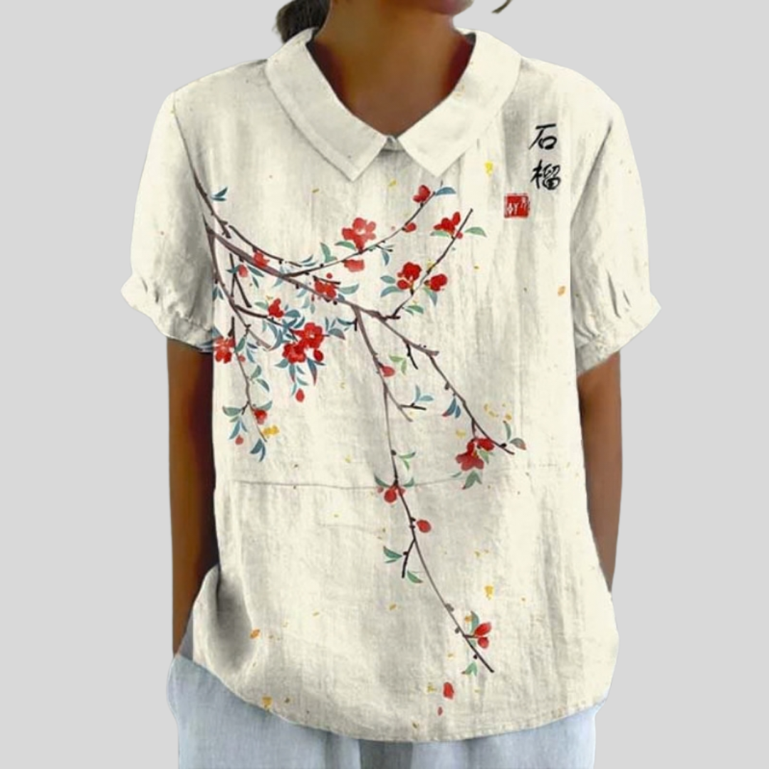 Top Floreale Elegante