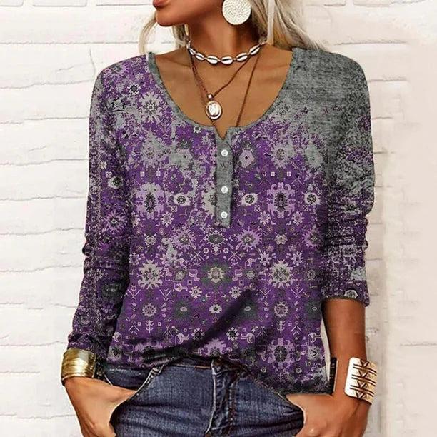 Hilde - Elegante maglia con motivo azteco