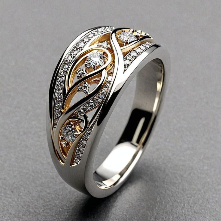 Two-Tone Hollow Classic Ring