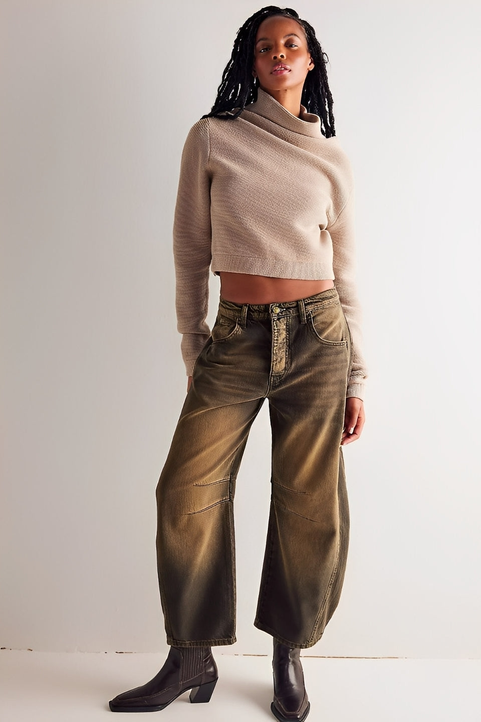 Adrienne - Classiche ampio taglio Barrel-Jeans per donne