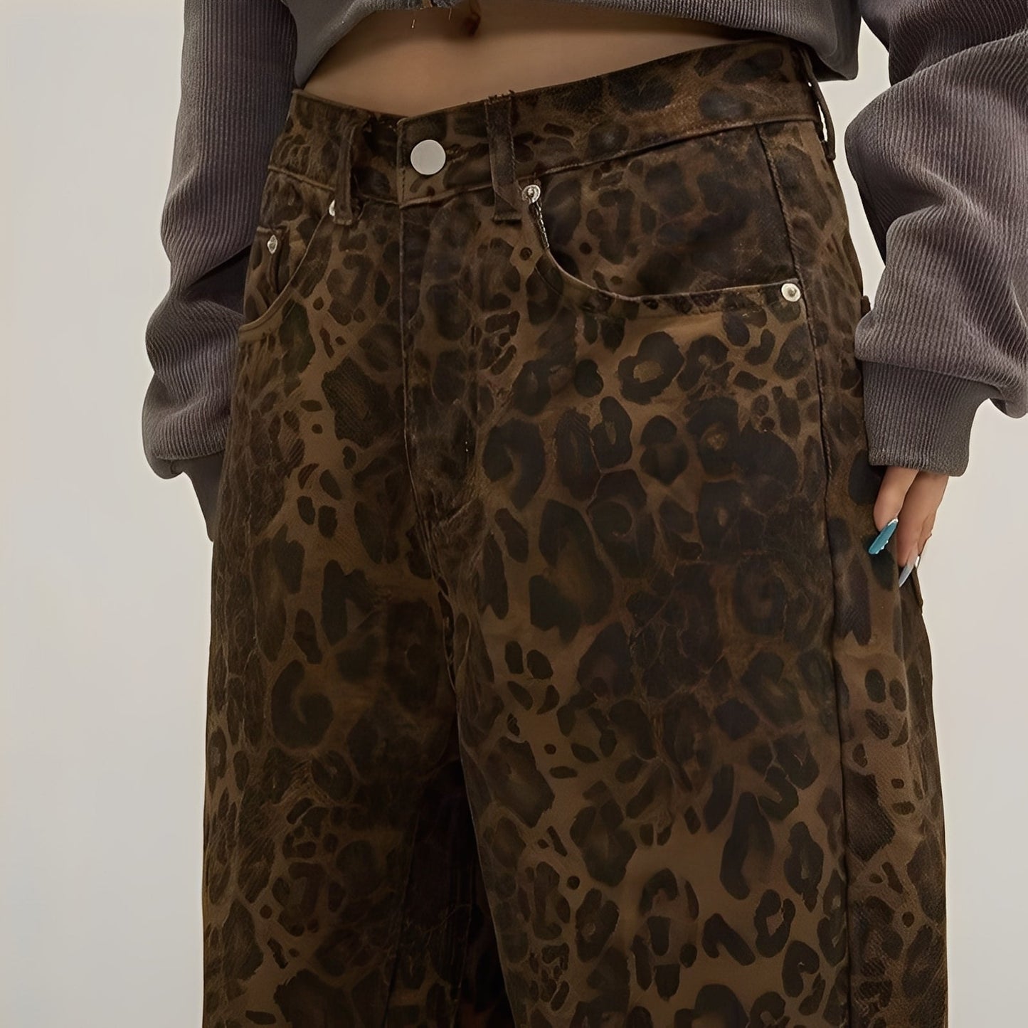 Felecia - Jeans baggy stampate eleganti per donne