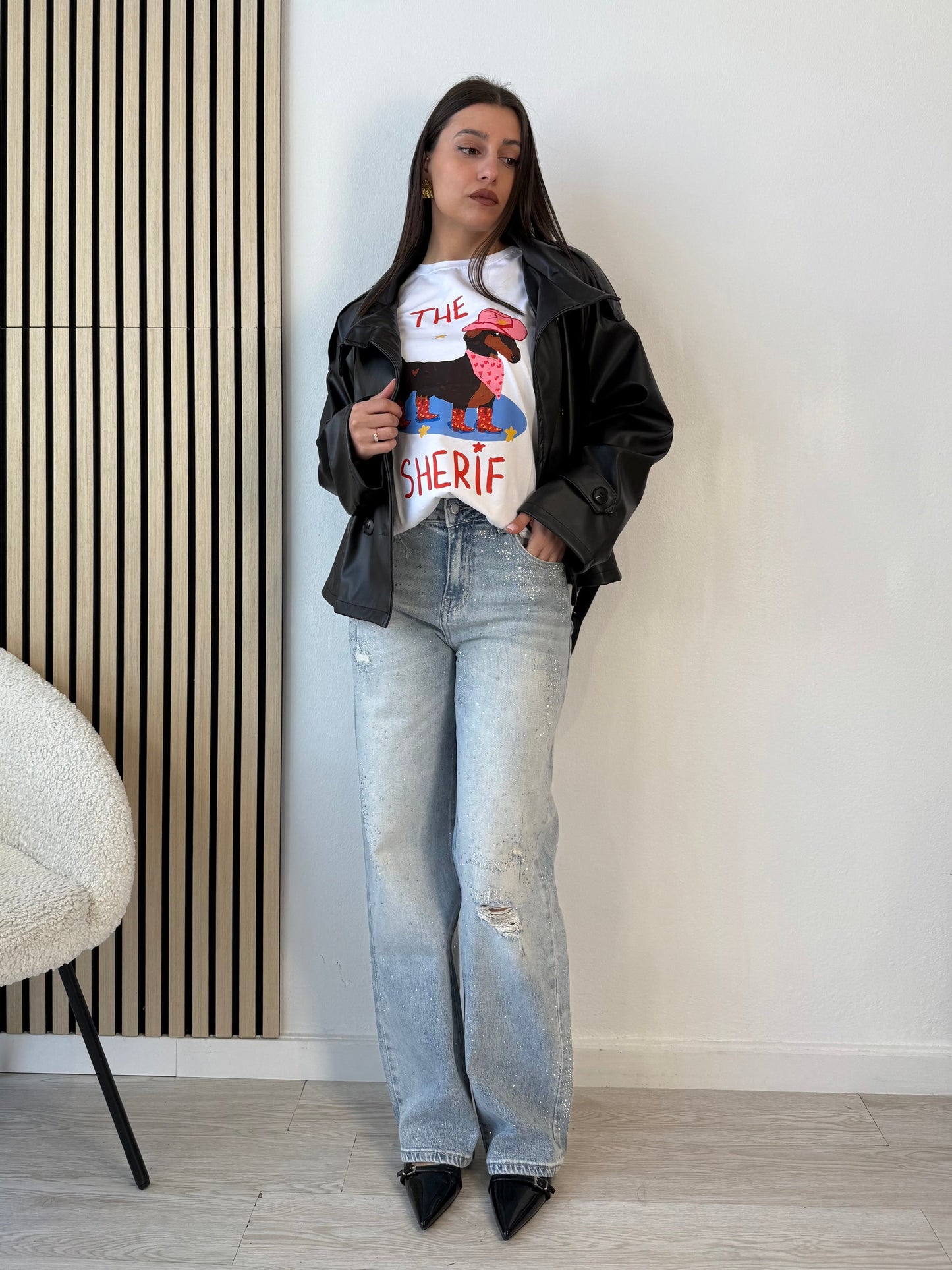 Jeans Total Strass