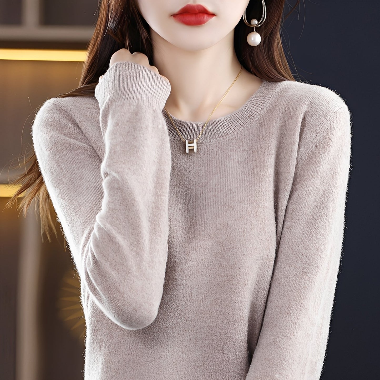 Julia - Elegante maglione di lana attillato per donne