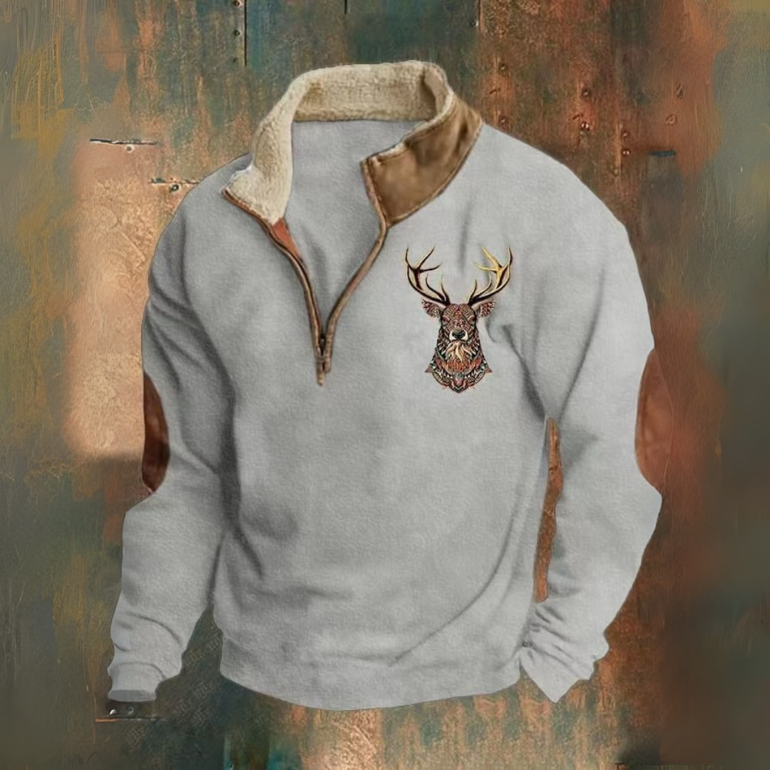 PAOLO™|MAGLIONE A QUARTO ZIP