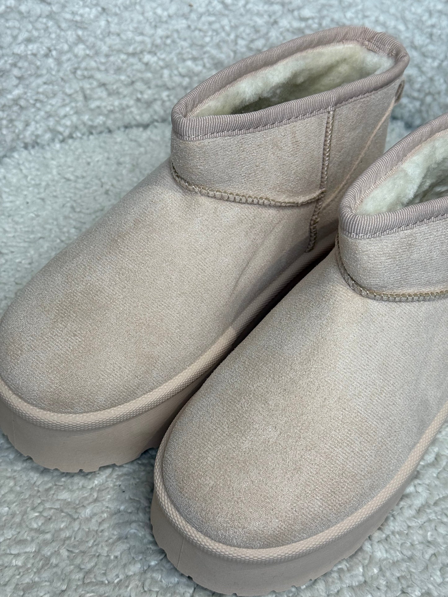 Ultra mini platform Beige