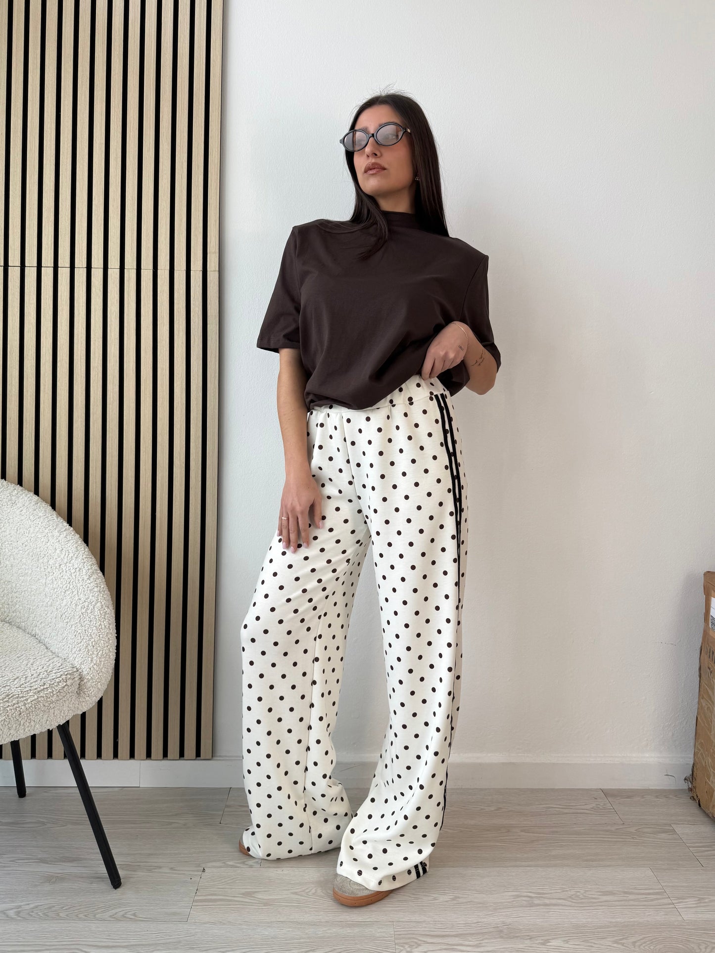Pantaloni A Righe E Pois