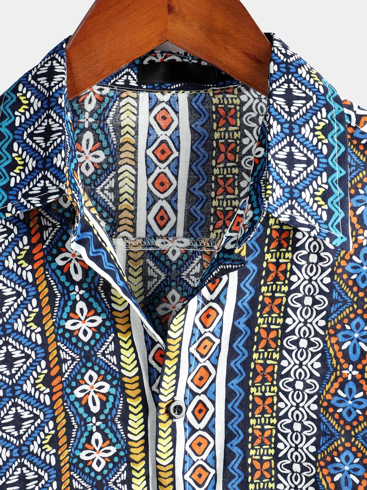 Camicia a maniche corte da uomo a righe retrò