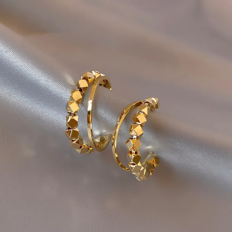 Elegant Gold-Plated Cubic Zirconia Earrings