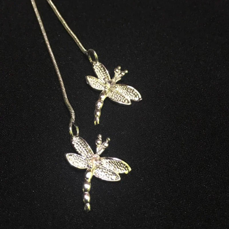 Collana con Pendente a Libellula in Argento Sterling
