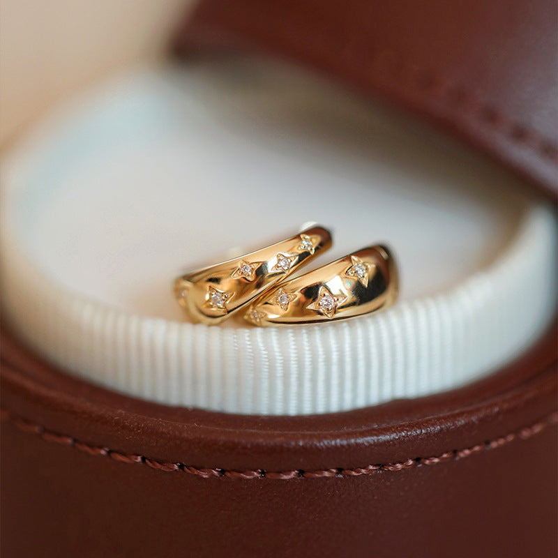 Orecchini lusso in oro e argento