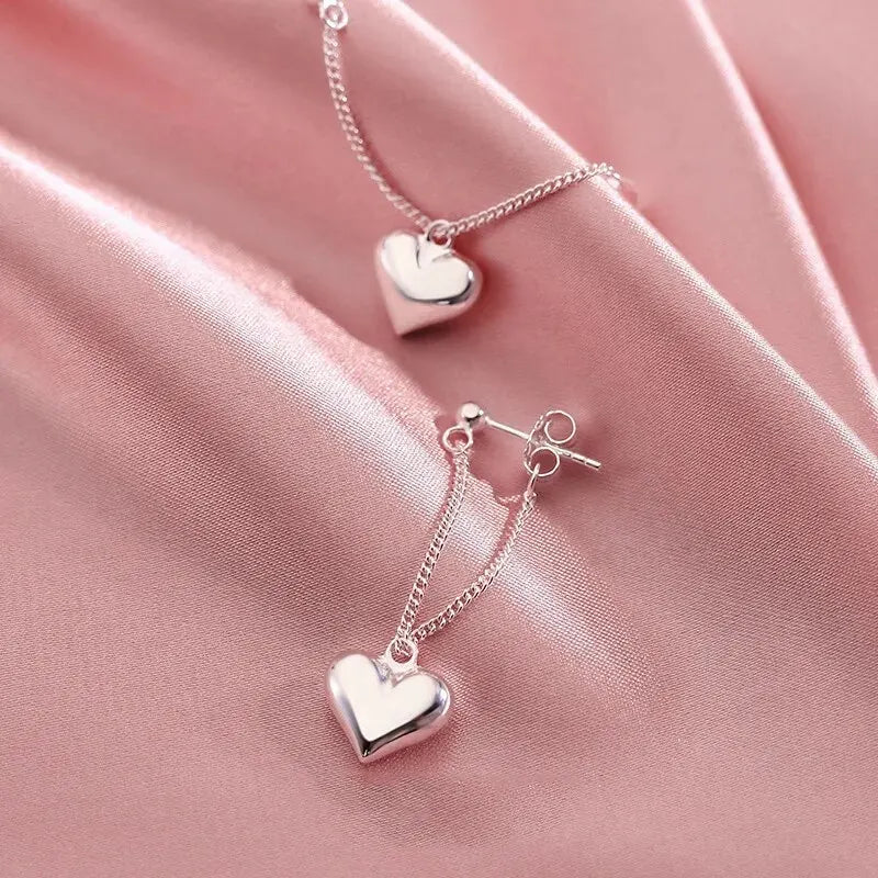 Antique Geometric Heart Hoop Earrings