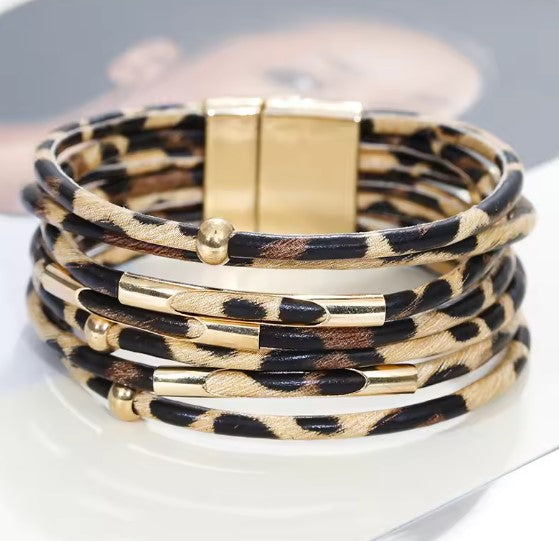 Wide Multi-Layer Wrap Bracelet