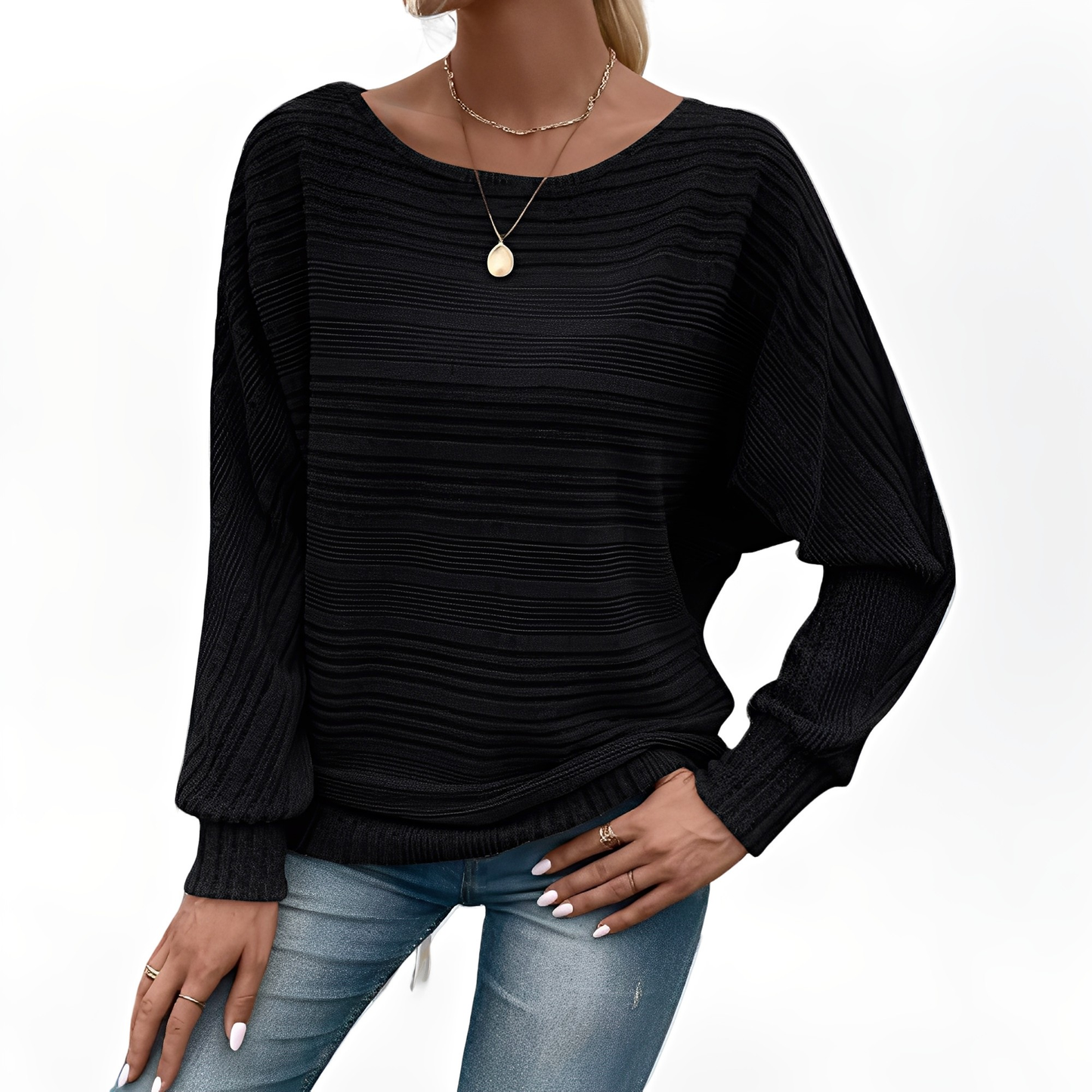 Eleanore - Maglione a righe casual e ampio per donne