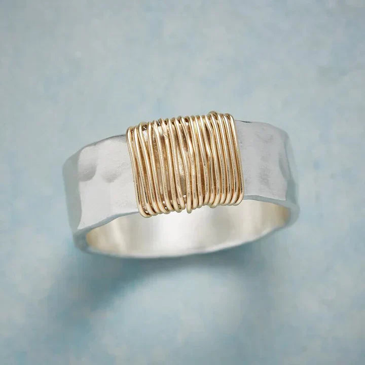 Anello Vintage Oro e Argento "Senza Tempo"