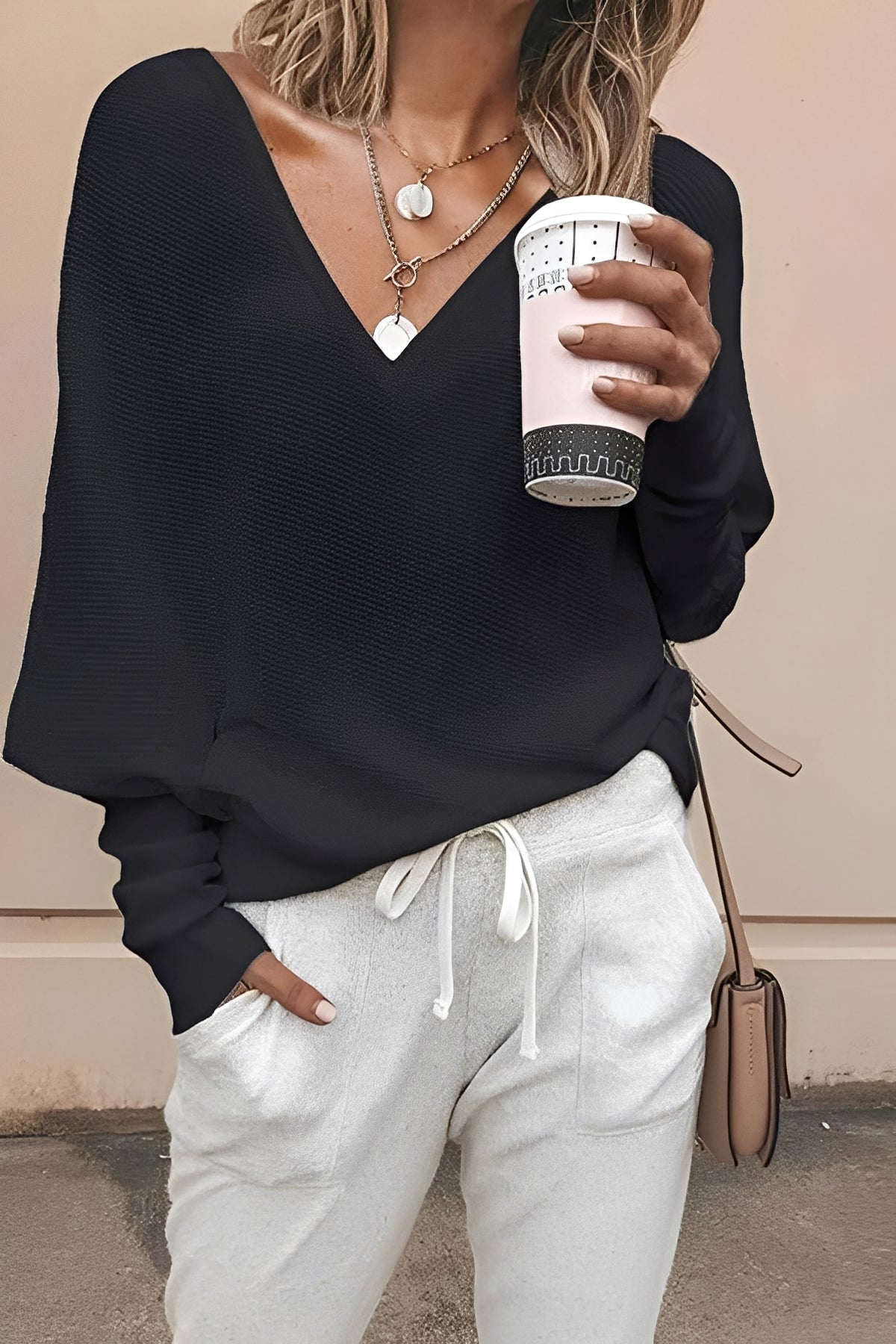 Regena - Camicetta a maniche lunghe rilassata per donne