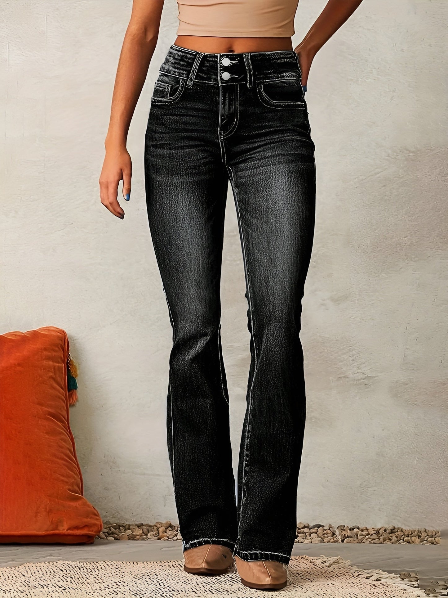 Neely - Jeans casual a vita alta per donne 