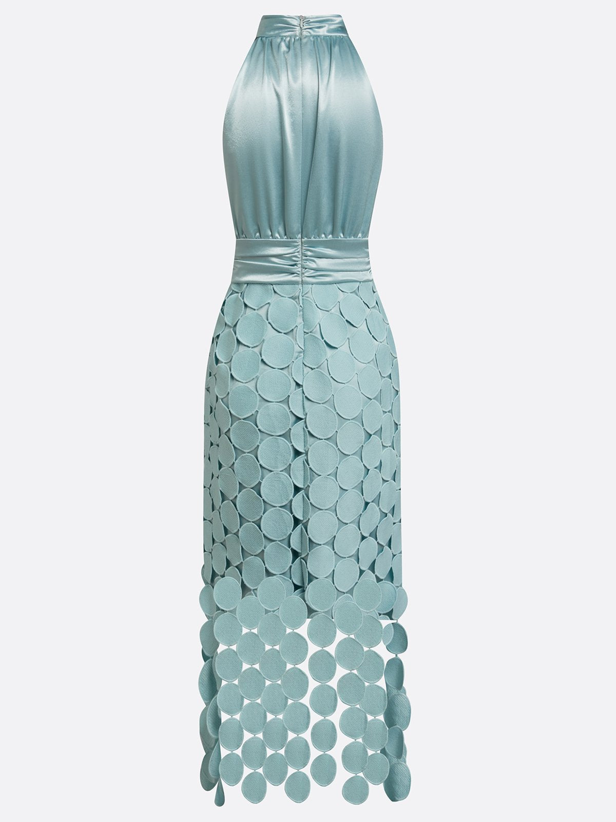 Irene™ | Abito Midi in Raso con Gonna Cut-Out a Cerchi
