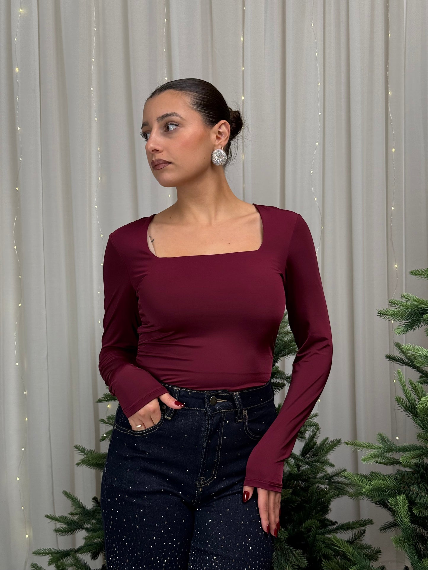 Body con scollo quadrato