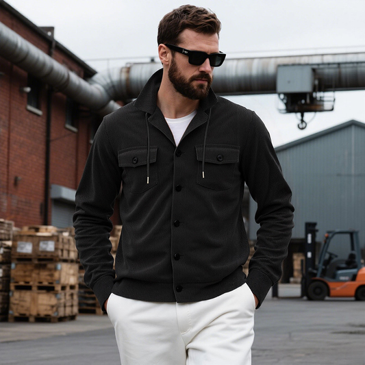 Bruno™ | Giacca in Velluto a Coste con Bottoni