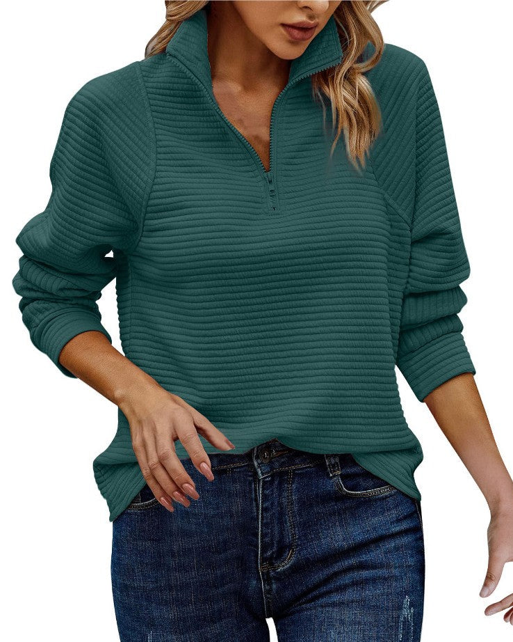 Zinnia - Maglione a coste con zip per donne