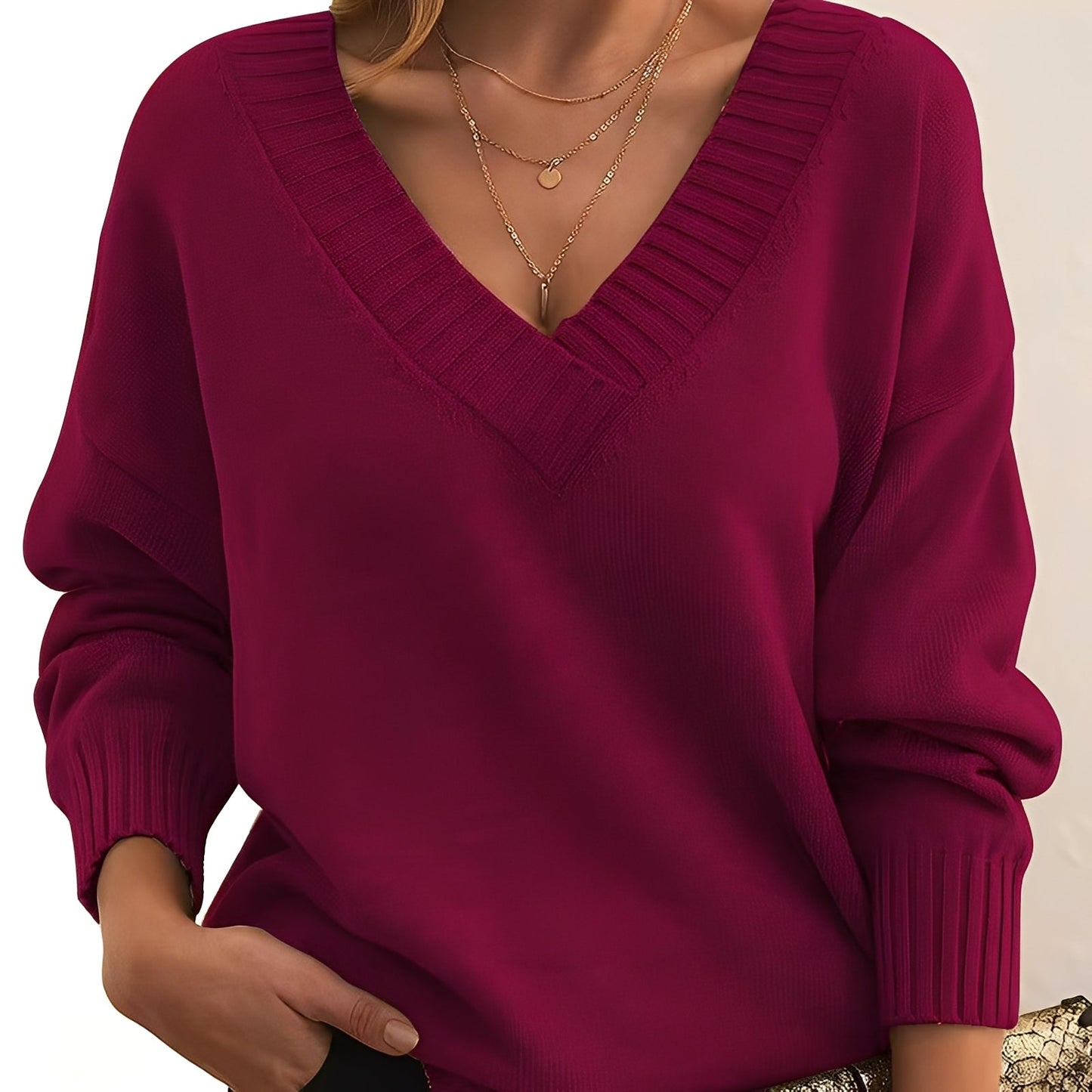 Merideth - Maglione semplice e versatile per le donne 