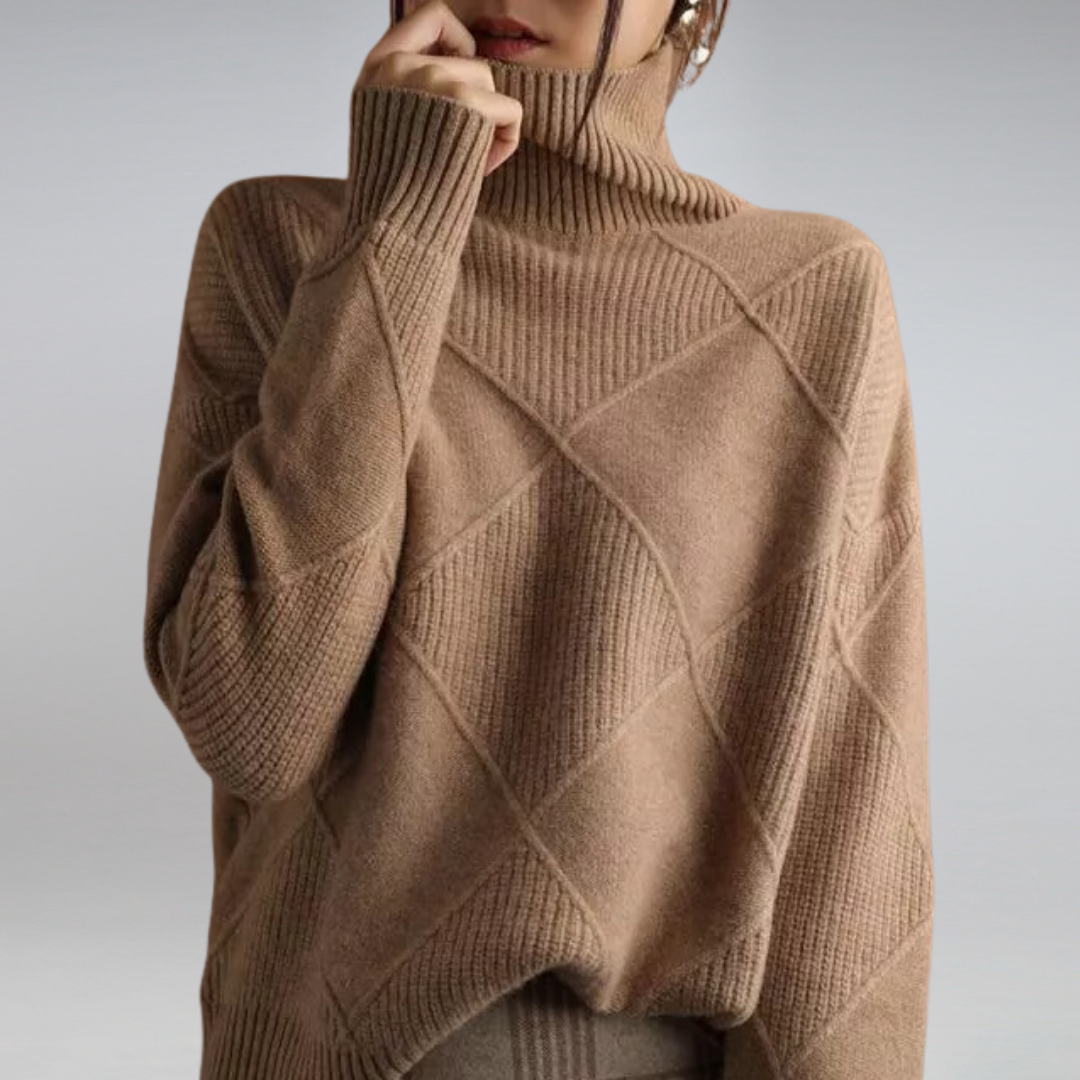 Ashlie - Comodo, caldo maglione a collo alto per donne