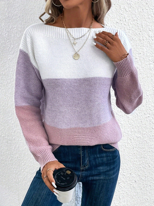 Margaret - Maglione a patchwork a righe per donne