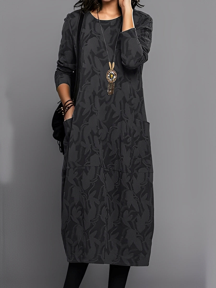 Kadence - Elegante abito a maniche lunghe con stampa per donne 