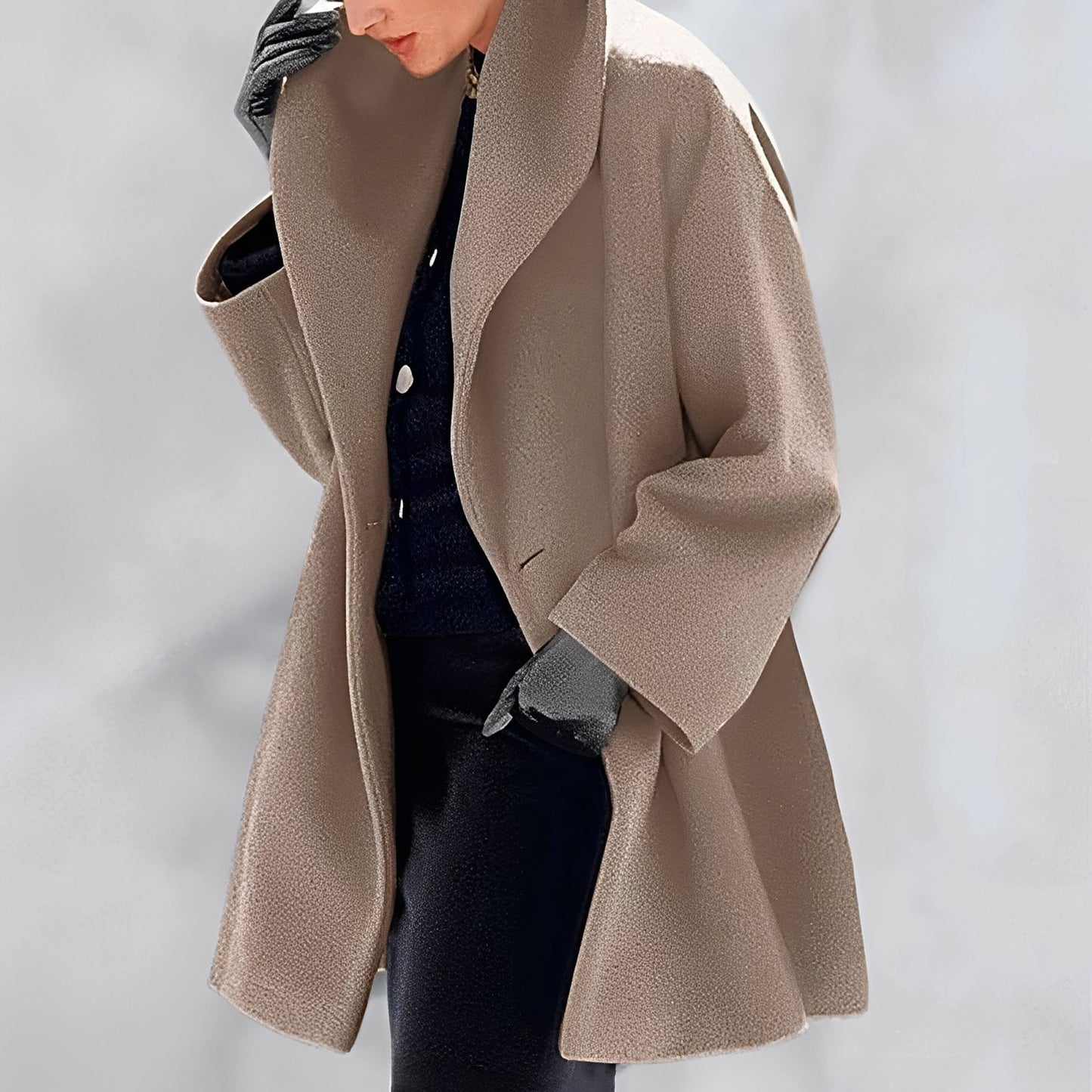 Dannie - Elegante cappotto di lana dal taglio morbido per donne