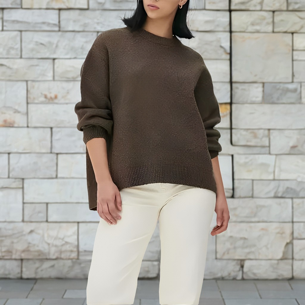 Shanelle - Classico Maglione Girocollo per Donne