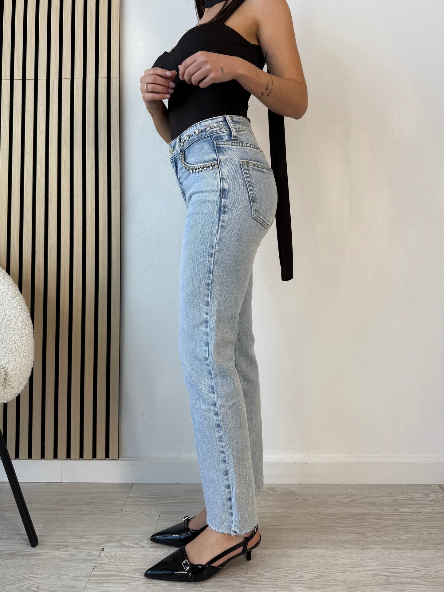 Jeans gioiello a sigaretta