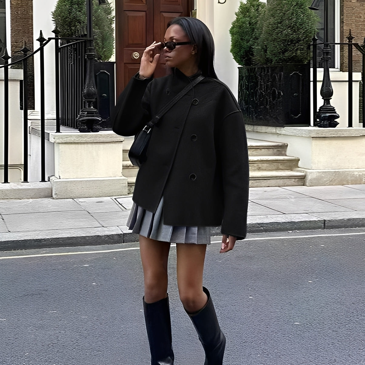 Eustacia - Giacca doppiopetto ampia per donne