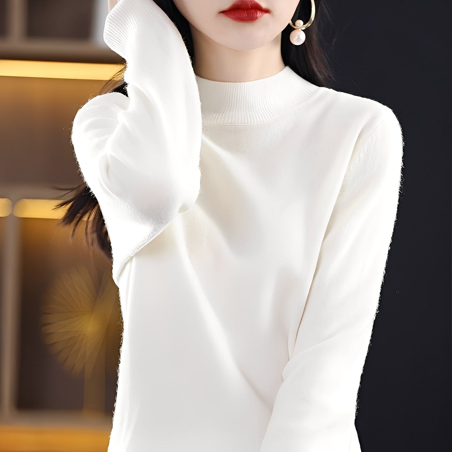 Natille - Maglione casual in cashmere di lana per donne 