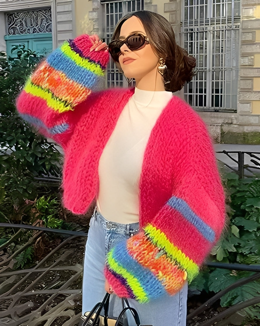 Marlee - Maglione a maglia colorata con righe per donne