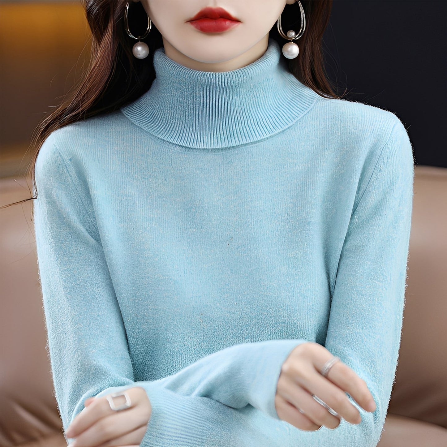 Jocelin - Maglione dolcevita sottile per donne 