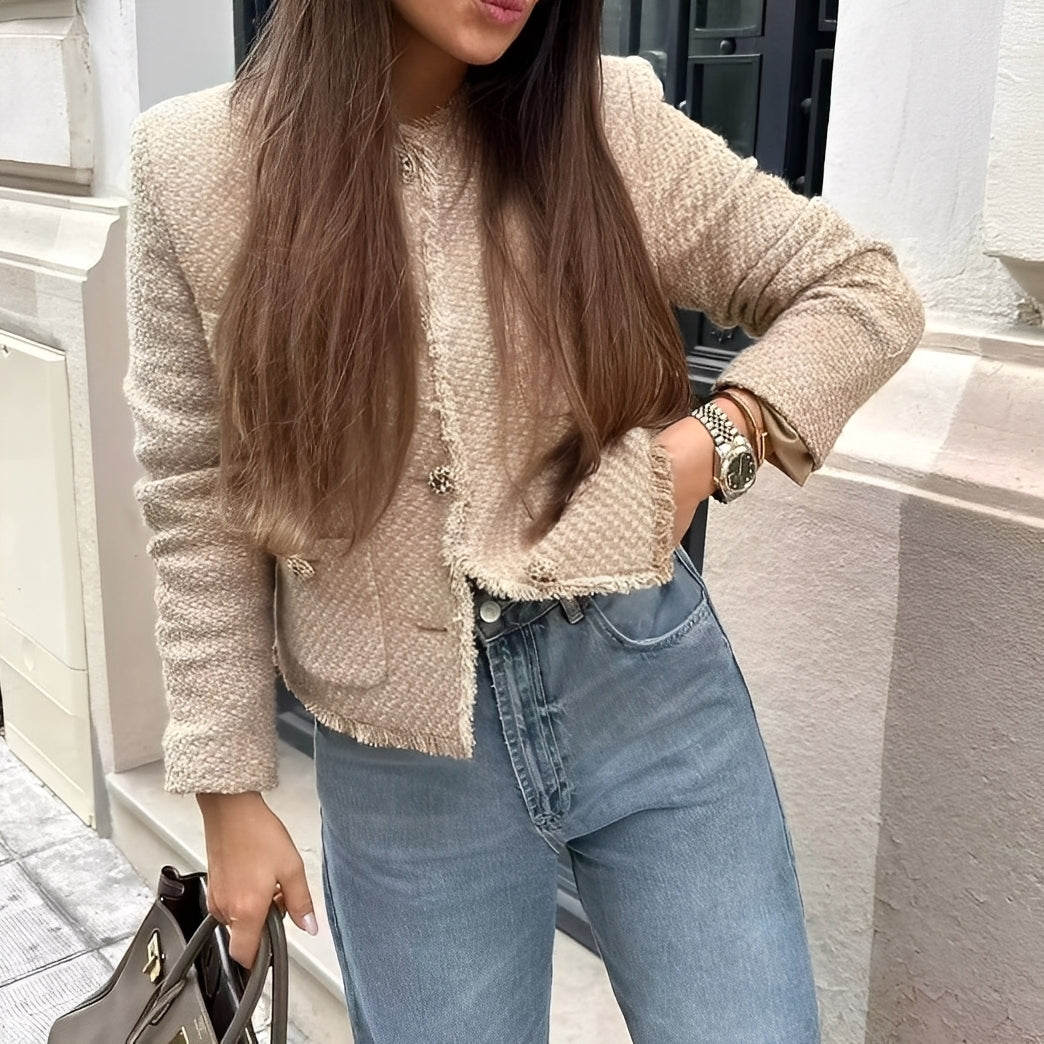 Samantha - Giacca in Tweed di Lana Elegante per Donne
