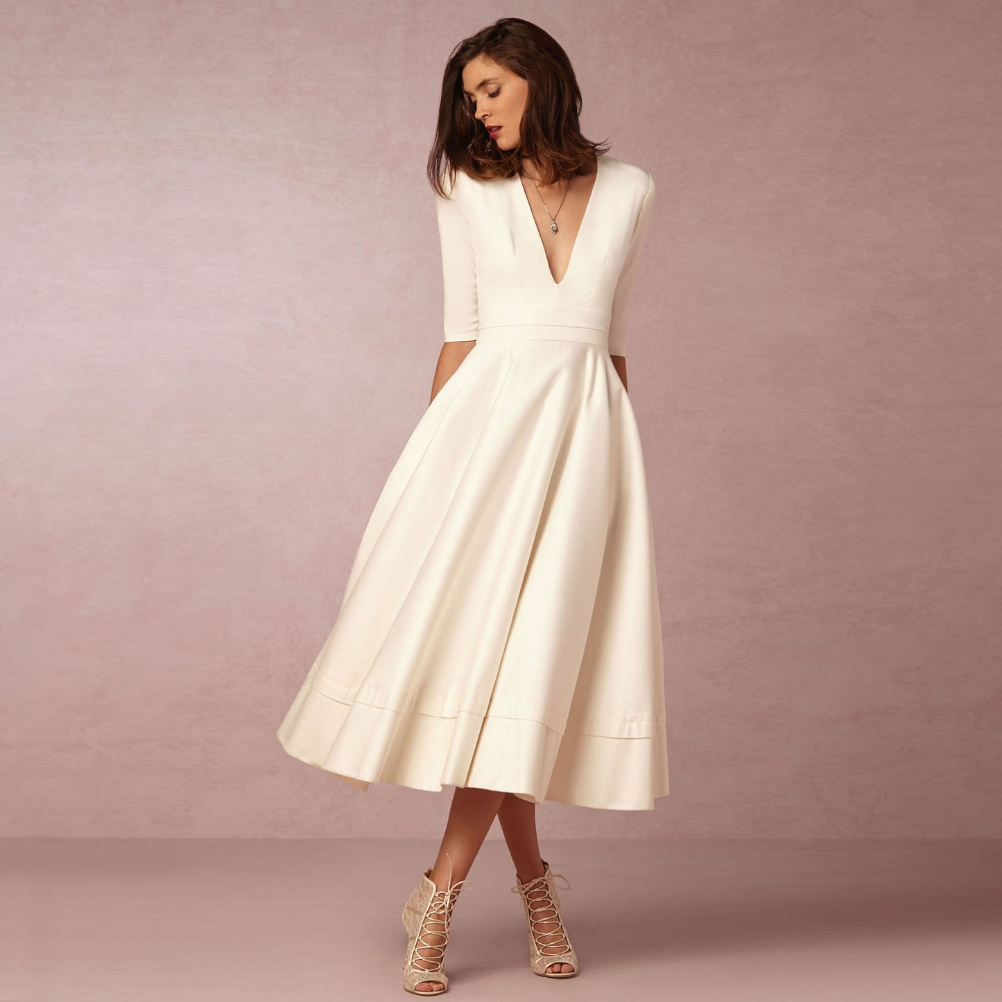 Sharise - Abito casual con scollo a V per donne