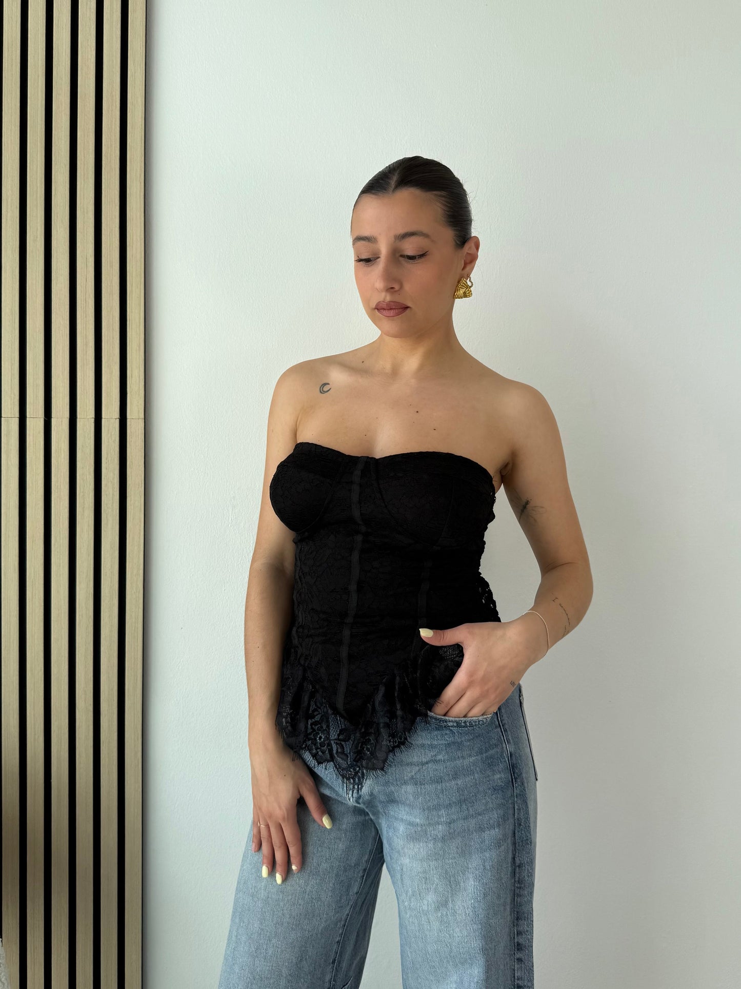 Lace bandeau bralette