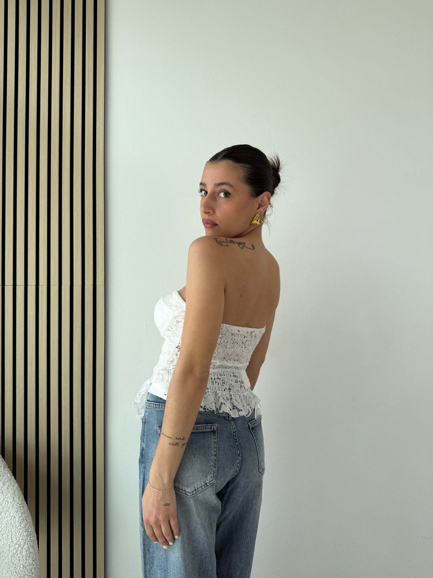 Lace bandeau bralette