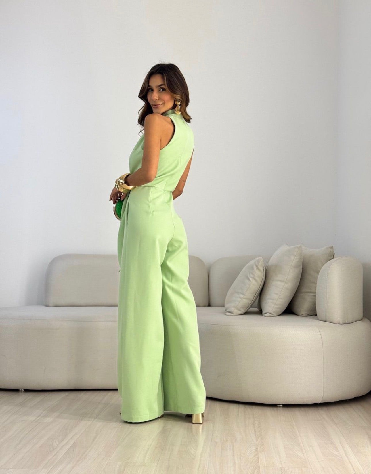 Aurora™ | Jumpsuit Drappeggiato con Nodo Sciarpa