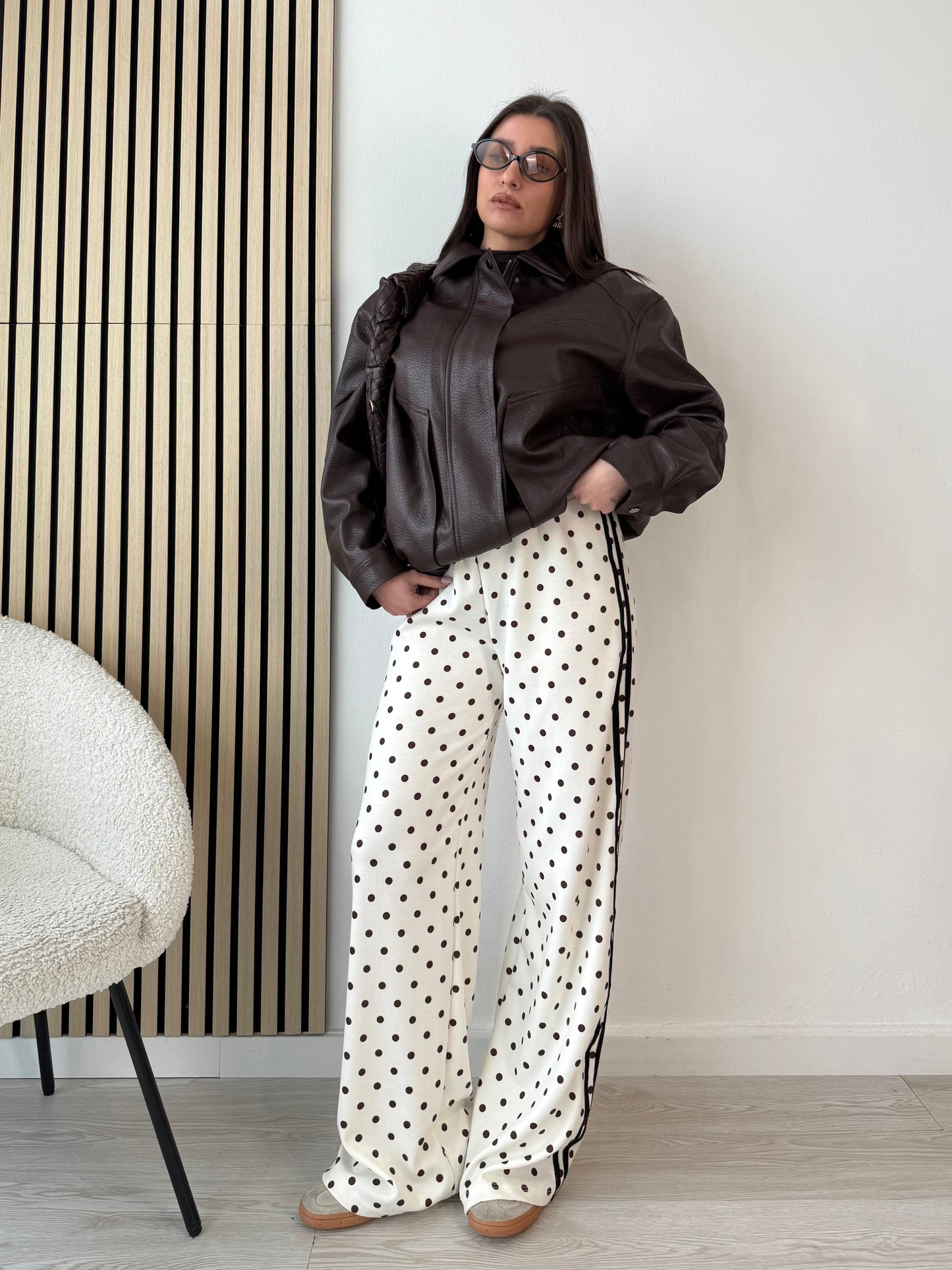 Pantaloni A Righe E Pois