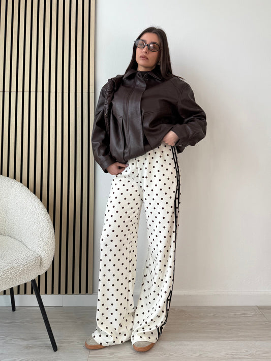 Pantaloni Stripes Pois