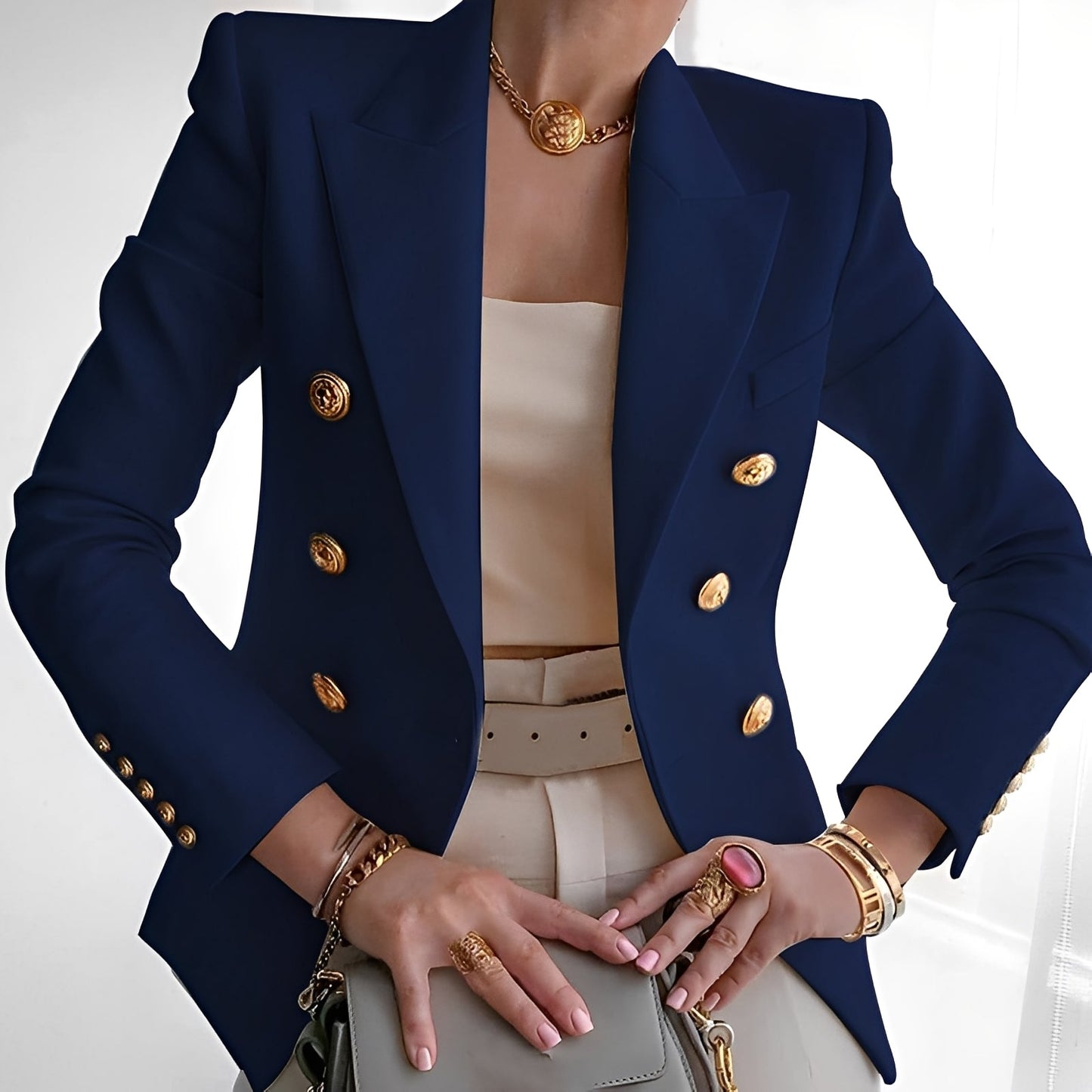 Raschelle - Classico Blazer con Bottoni per Donne 