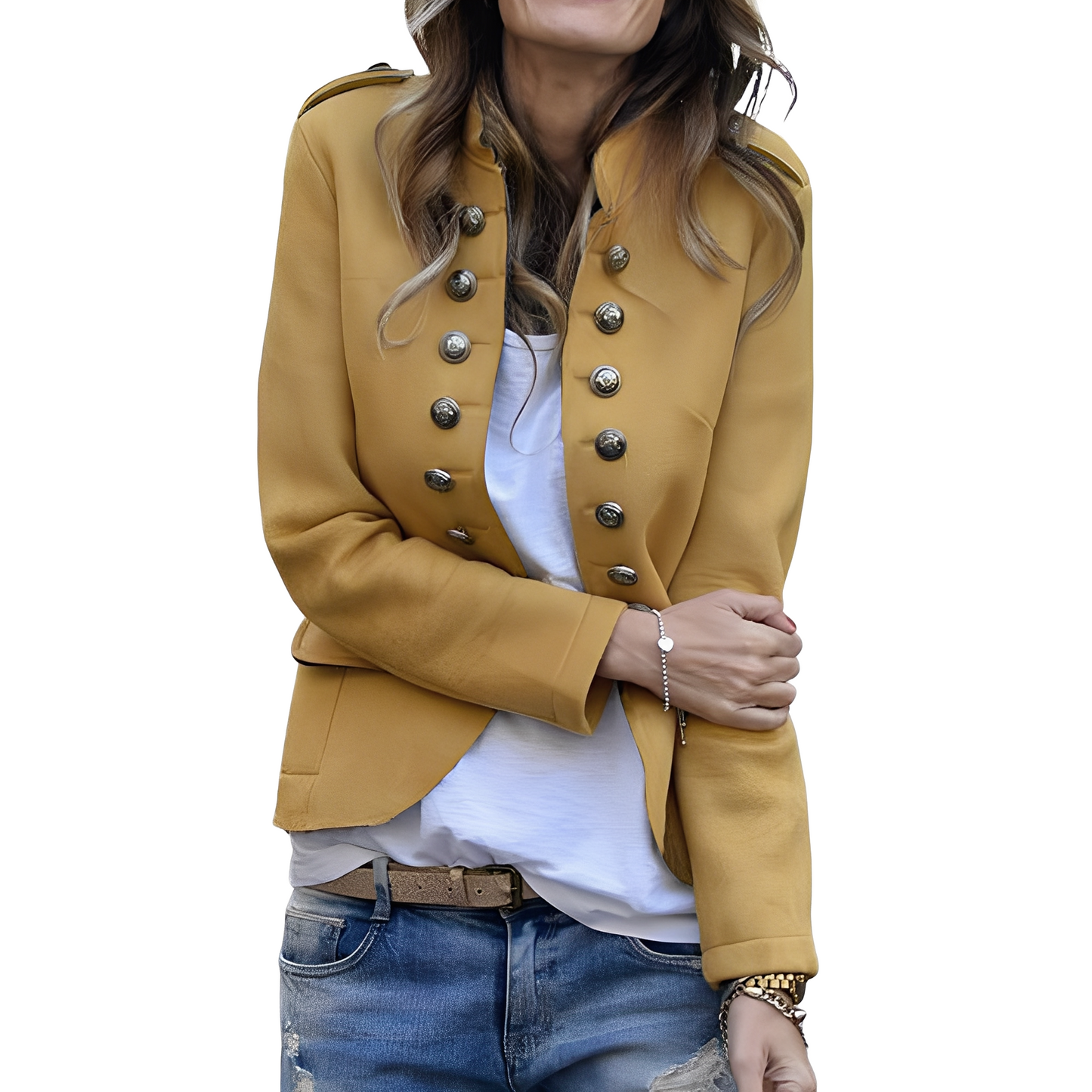 Rhoda - Elegante Blazer con Colletto Alto per Donne