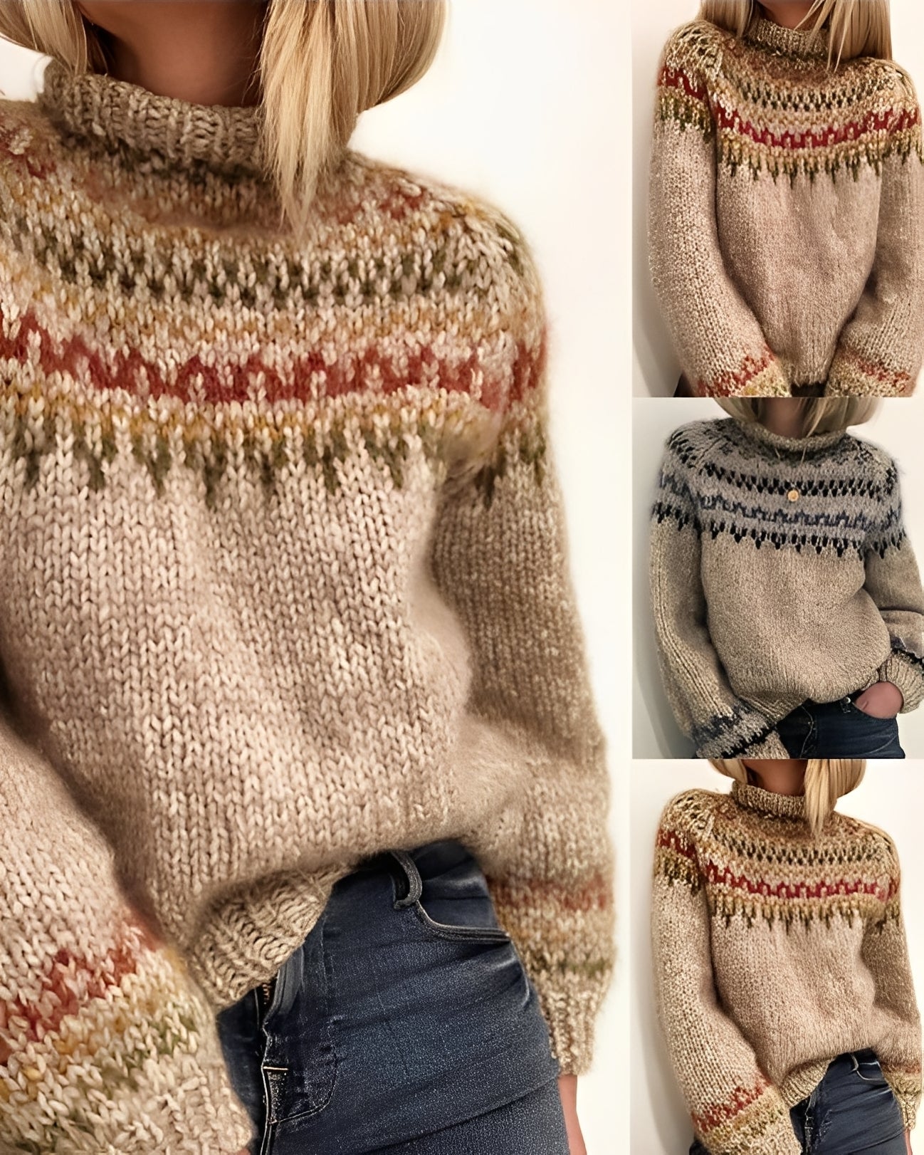 Gemma - Maglia elegante con collo alto per donne