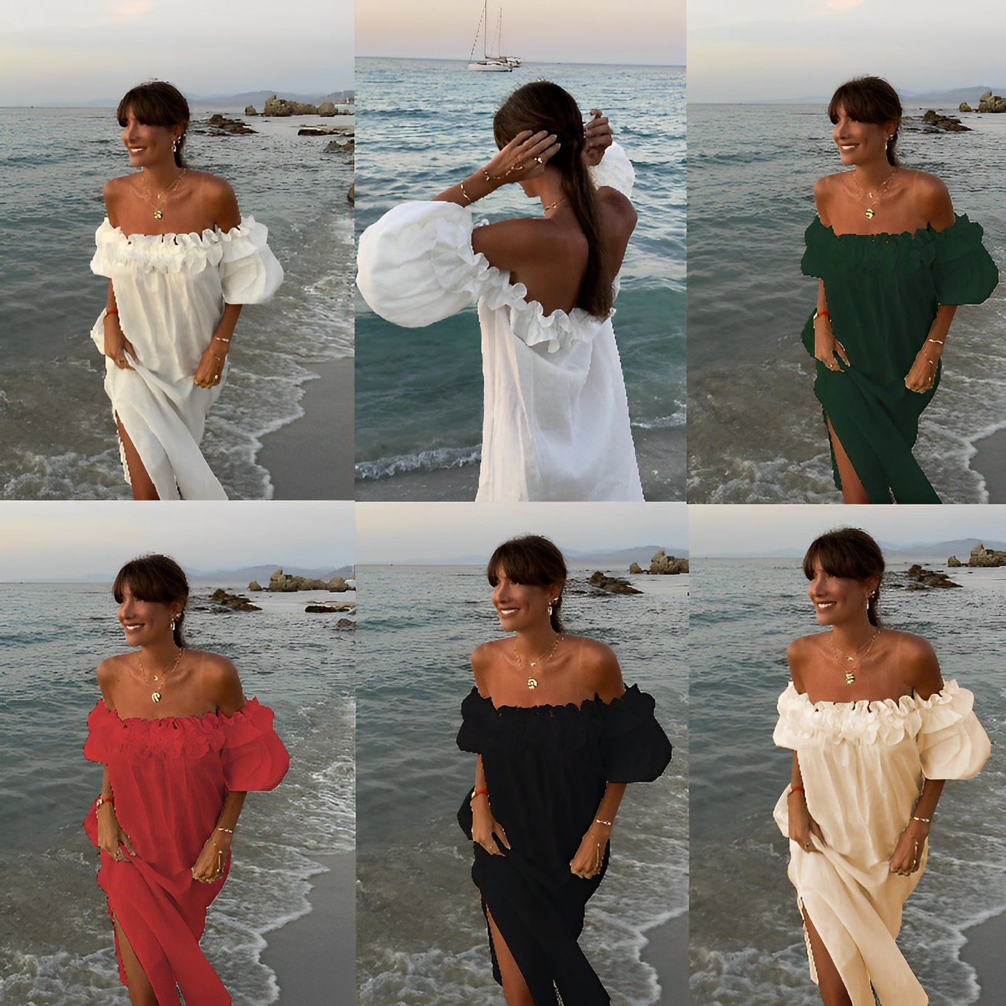 Patrice - Abito con spacco e spalle scoperte da donna