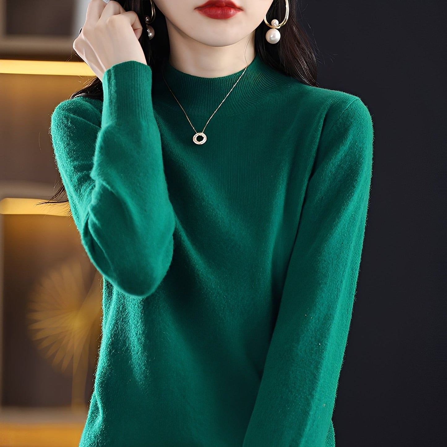 Natille - Maglione casual in cashmere di lana per donne 